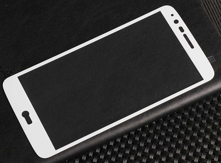 LG Stylus 3 Zore Ekranı Tam Kaplayan Düz Cam Koruyucu Siyah