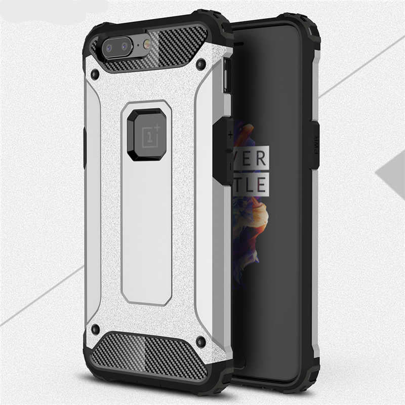 One Plus 5 Kılıf Zore Crash Silikon Kapak Gold
