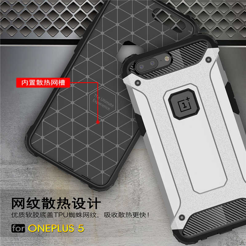 One Plus 5 Kılıf Zore Crash Silikon Kapak Gri