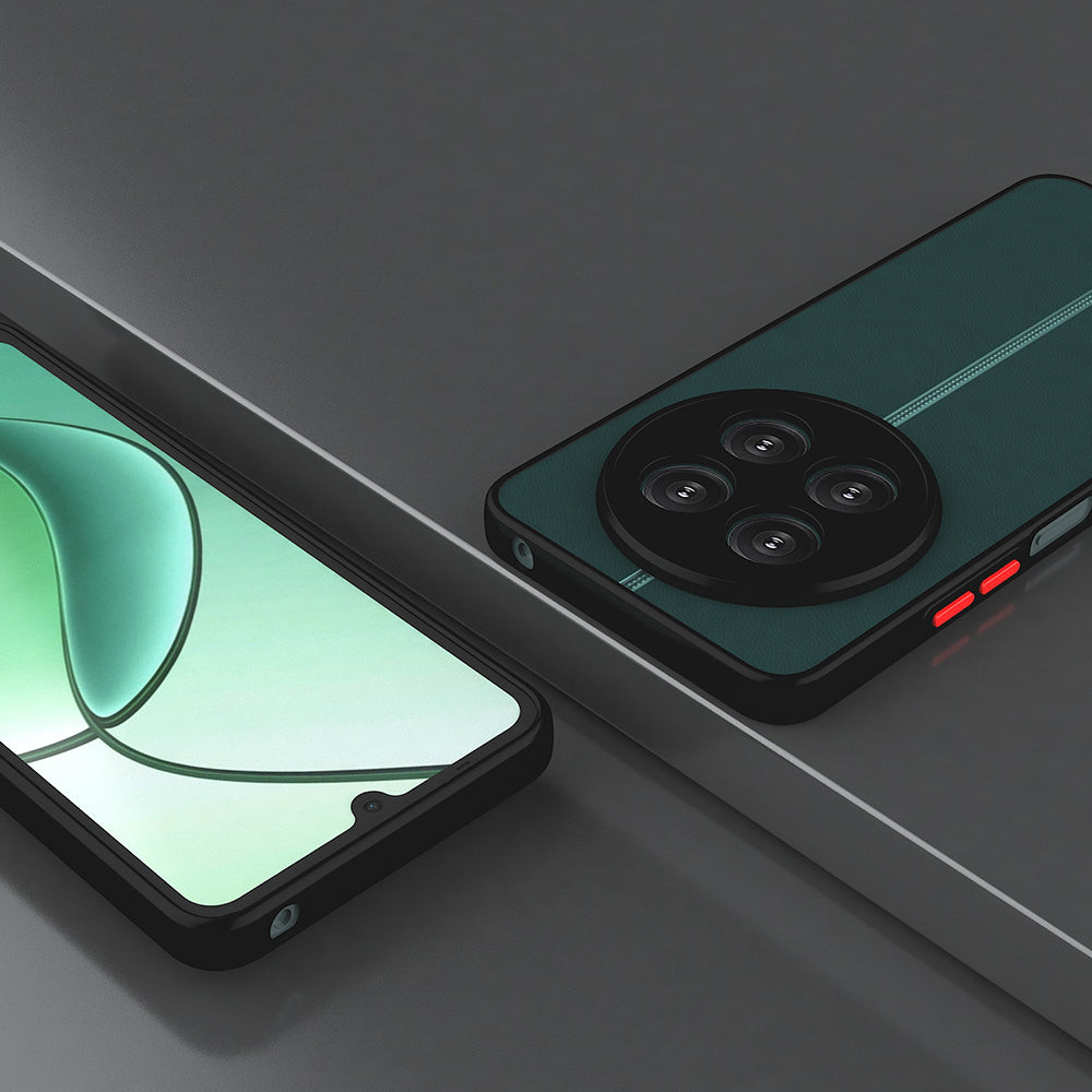 Realme 12 Kılıf Zore Hux Kapak Siyah