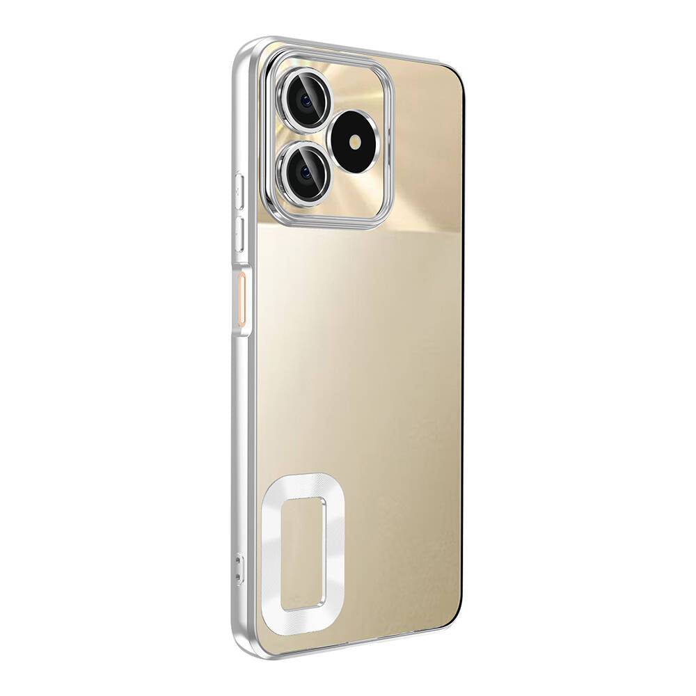 Realme Note 50 Kılıf Kamera Korumalı Logo Gösteren Zore Omega Kapak Siyah
