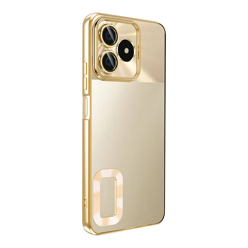 Realme Note 50 Kılıf Kamera Korumalı Logo Gösteren Zore Omega Kapak Siyah