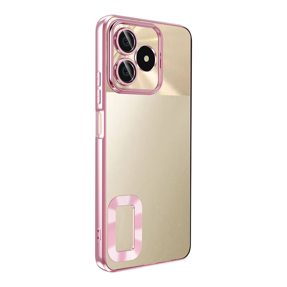 Realme Note 50 Kılıf Kamera Korumalı Logo Gösteren Zore Omega Kapak Siyah