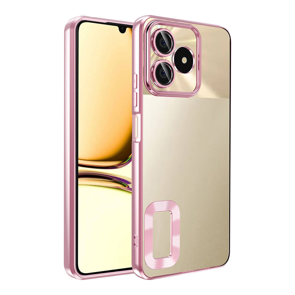 Realme Note 50 Kılıf Kamera Korumalı Logo Gösteren Zore Omega Kapak Sierra Mavi