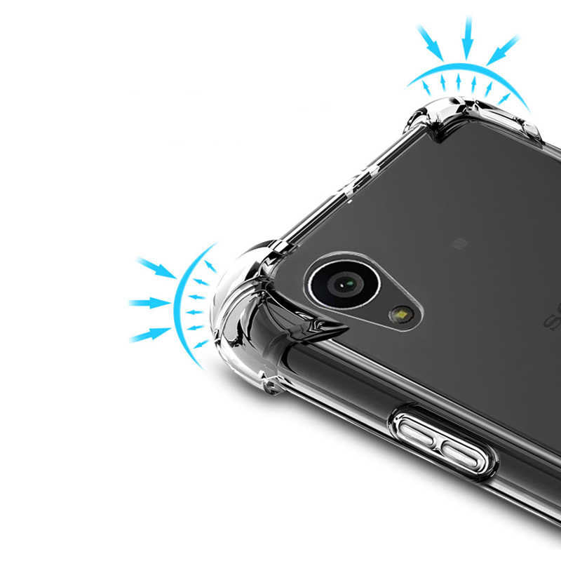 Sony Xperia XA1 Plus Kılıf Zore Nitro Anti Shock Silikon Renksiz