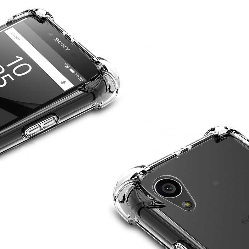 Sony Xperia XA1 Plus Kılıf Zore Nitro Anti Shock Silikon Renksiz