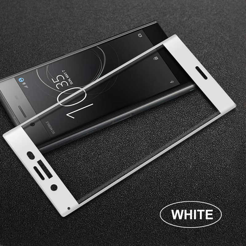 Sony Xperia XZ1 Zore Ekranı Tam Kaplayan Düz Cam Koruyucu Beyaz