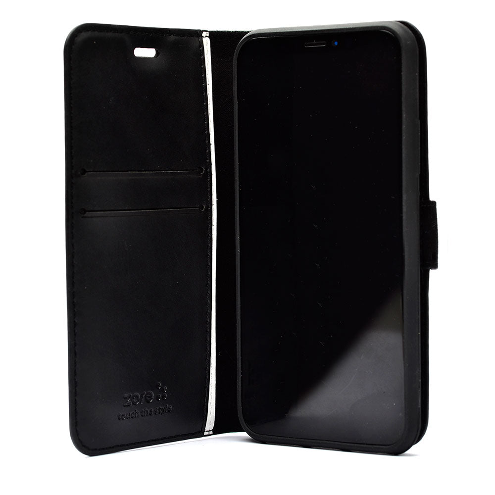 Tecno Camon 19 Neo Kılıf Zore Kar Deluxe Kapaklı Kılıf Siyah