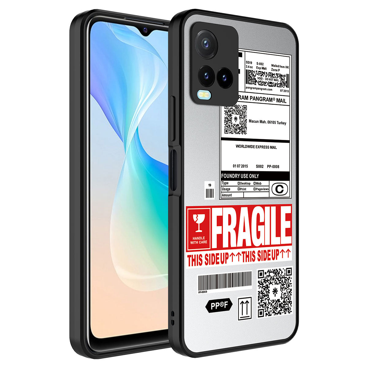 Vivo Y33S Kılıf Aynalı Desenli Kamera Korumalı Parlak Zore Mirror Kapak Yazı