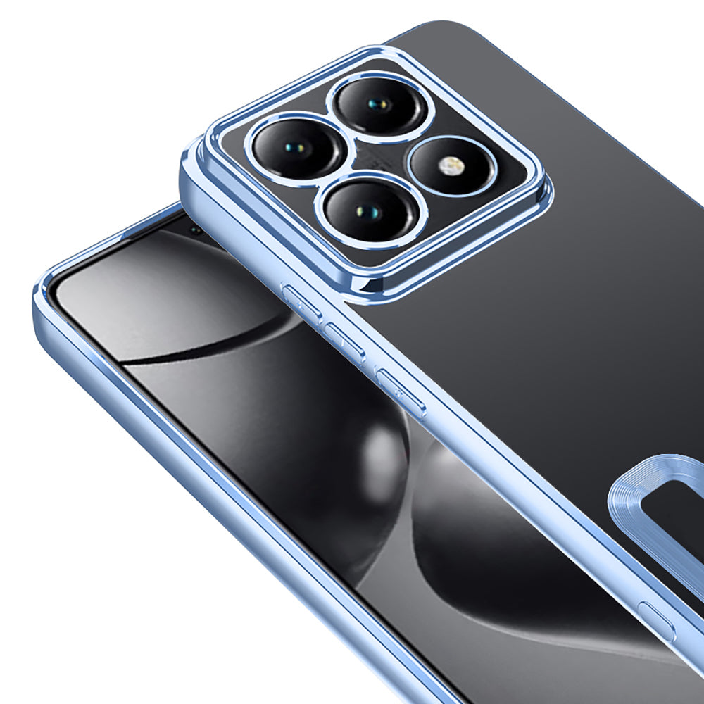 Xiaomi 14T Pro Kılıf Kamera Korumalı Logo Gösteren Zore Omega Kapak Sierra Mavi