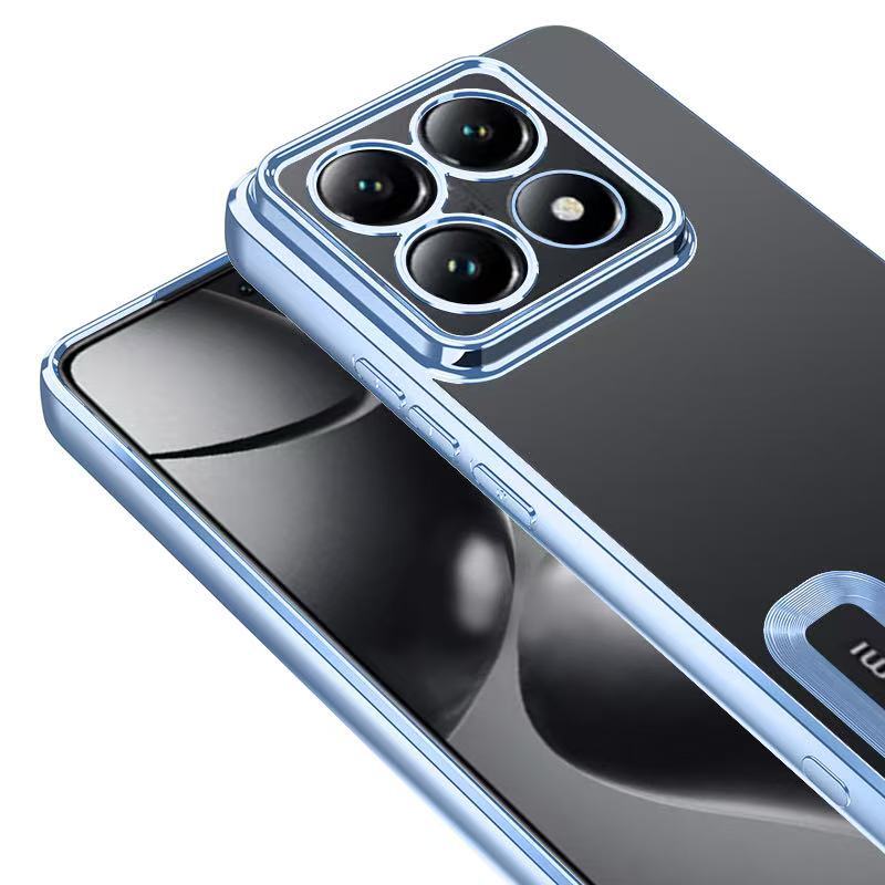 Xiaomi 14T Pro Kılıf Kamera Korumalı Logo Gösteren Zore Omega Kapak Sierra Mavi