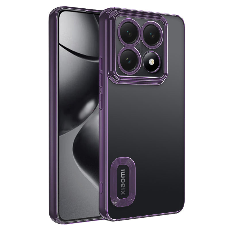 Xiaomi 14T Pro Kılıf Kamera Korumalı Logo Gösteren Zore Omega Kapak Sierra Mavi