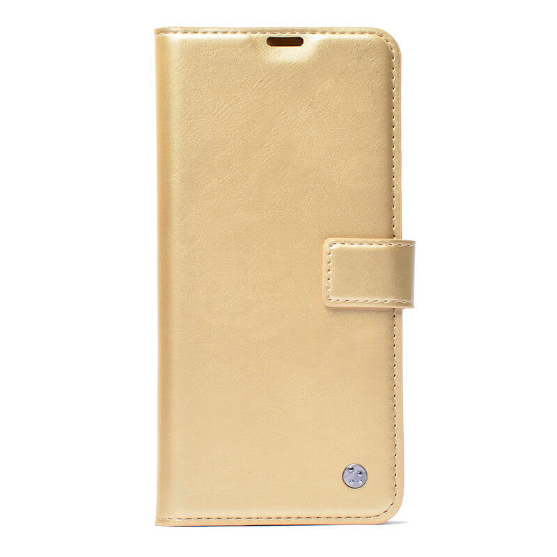 Xiaomi 15 Pro Kılıf Zore Kar Deluxe Kapaklı Kılıf Gold