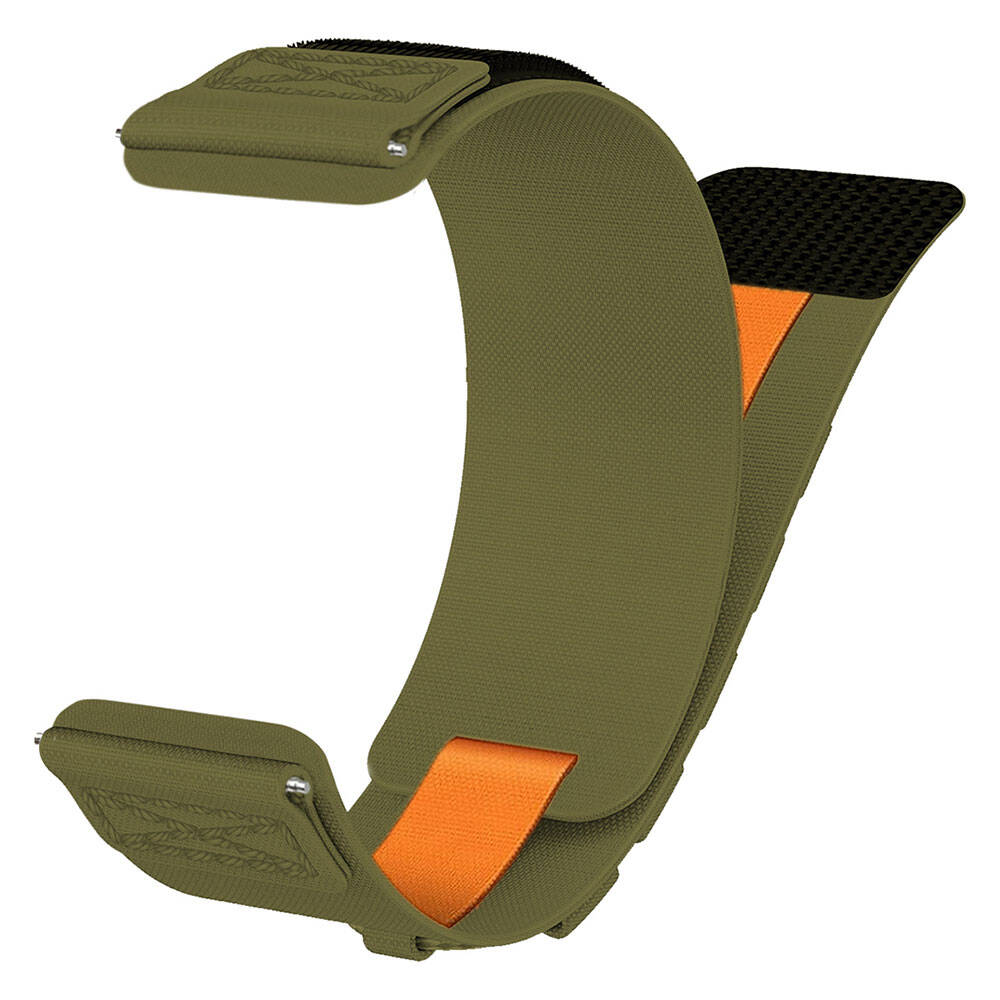 Xiaomi Amazfit Pace Zore KRD-112 22mm Orbital Örgülü Halat Tasarımlı Naylon Kumaş Hasır Kordon Mavi