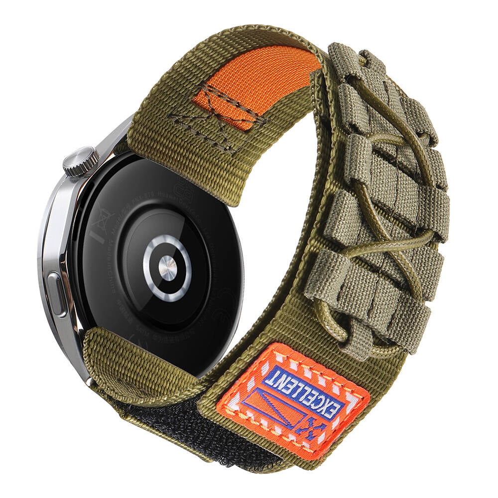 Xiaomi Amazfit Pace Zore KRD-112 22mm Orbital Örgülü Halat Tasarımlı Naylon Kumaş Hasır Kordon Mavi