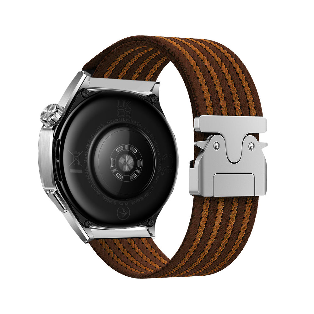 Xiaomi Amazfit Pace Zore KRD-133 22mm Naylon Kumaş Hasır Örgülü Kordon Kahverengi