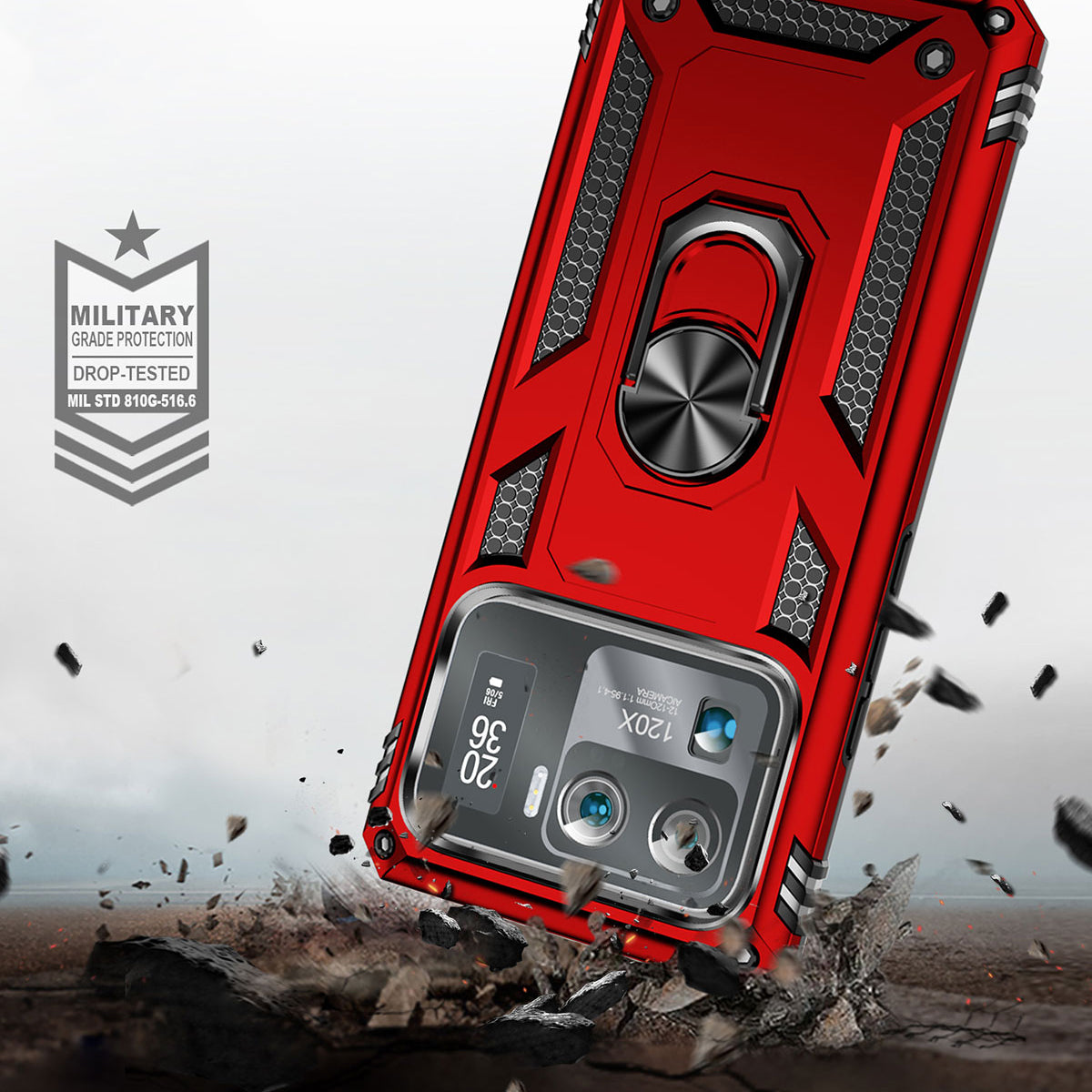 Xiaomi Mi 11 Ultra Kılıf Zore Vega Kapak Kırmızı