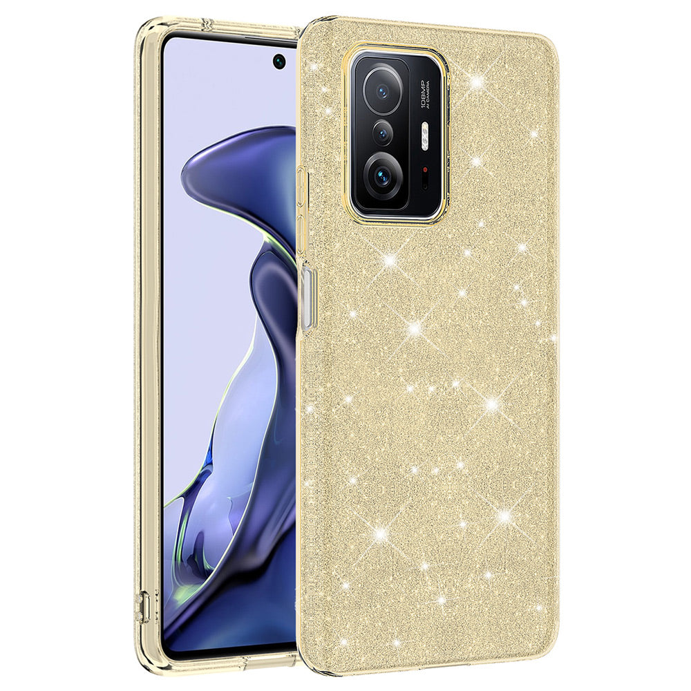 Xiaomi Mi 11T Pro 5G Kılıf Zore Shining Silikon Gold