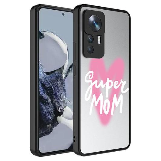 Xiaomi Mi 12T Kılıf Aynalı Desenli Kamera Korumalı Parlak Zore Mirror Kapak Süper Anne