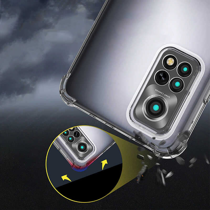 Xiaomi Mi 12T Kılıf Zore Kamera Korumalı Nitro Anti Shock Silikon Renksiz