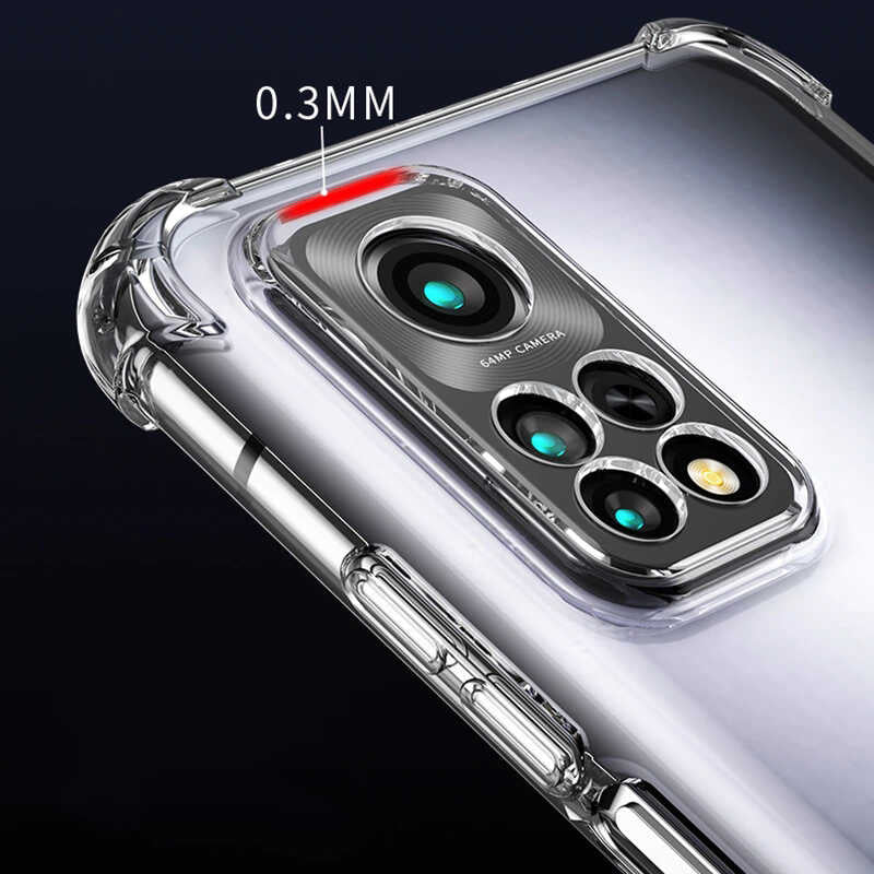 Xiaomi Mi 12T Kılıf Zore Kamera Korumalı Nitro Anti Shock Silikon Renksiz