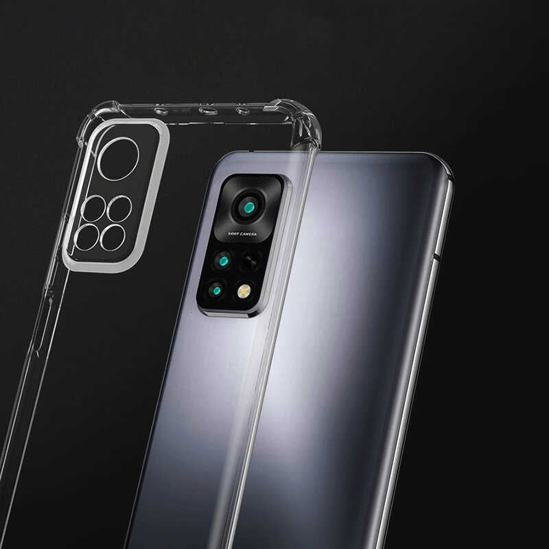 Xiaomi Mi 12T Pro Kılıf Zore Kamera Korumalı Nitro Anti Shock Silikon Renksiz