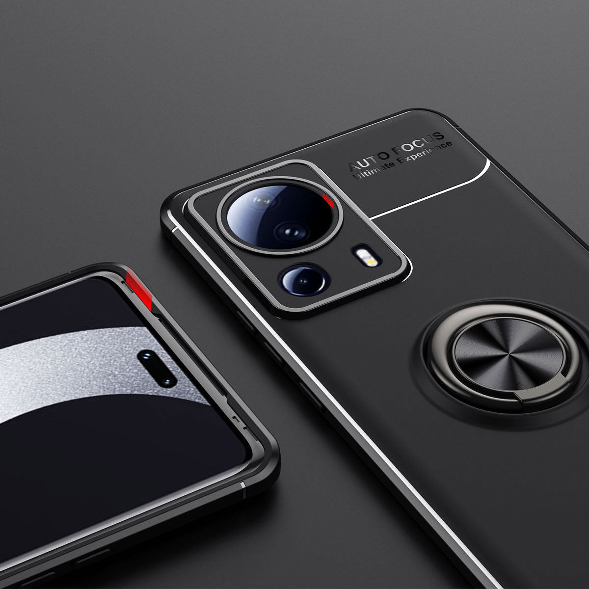 Xiaomi Mi 13 Lite Kılıf Zore Ravel Silikon Kapak Siyah