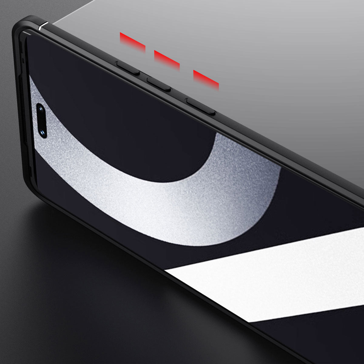 Xiaomi Mi 13 Lite Kılıf Zore Ravel Silikon Kapak Siyah