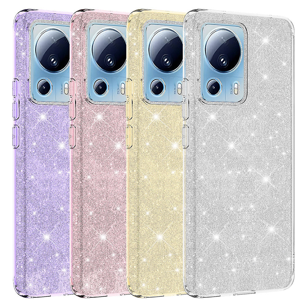 Xiaomi Mi 13 Lite Kılıf Zore Shining Silikon Mor