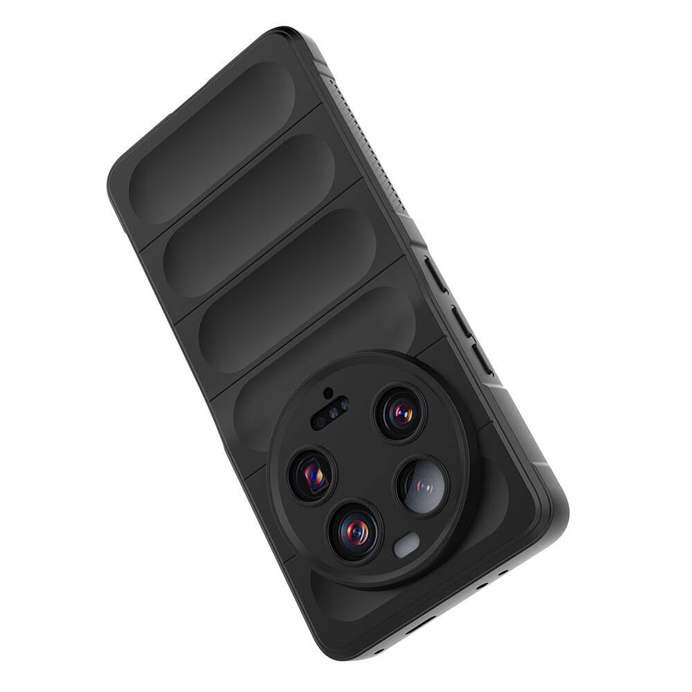Xiaomi Mi 13 Ultra Kılıf Esnek TPU Oyuklu Arka Yüzey Tasarımlı Zore Etnik Silikon Kapak Koyu Yeşil