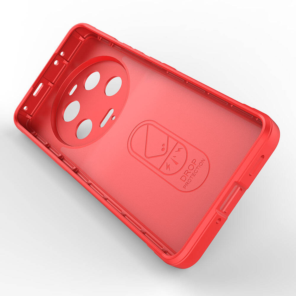 Xiaomi Mi 13 Ultra Kılıf Esnek TPU Oyuklu Arka Yüzey Tasarımlı Zore Etnik Silikon Kapak Kırmızı