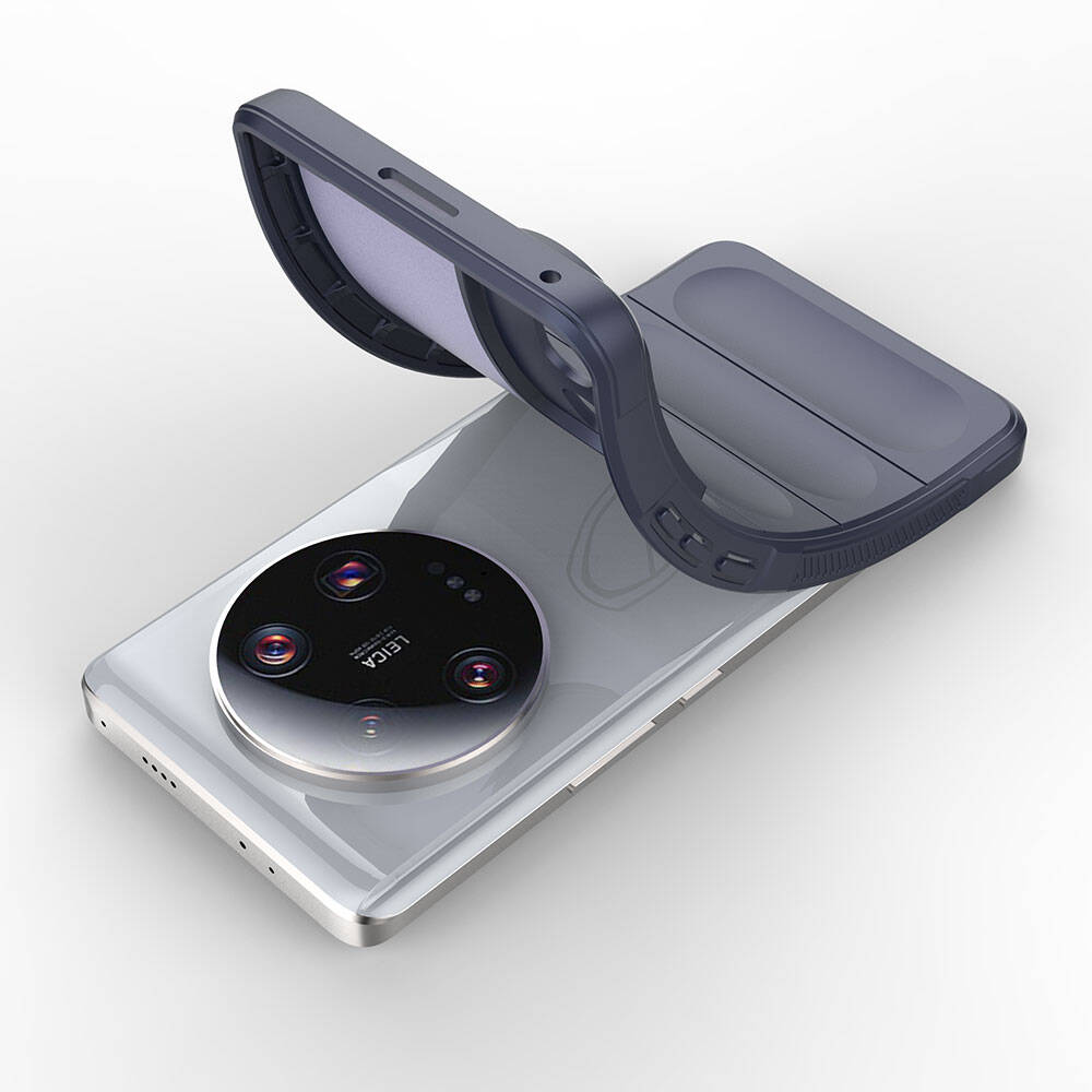 Xiaomi Mi 13 Ultra Kılıf Esnek TPU Oyuklu Arka Yüzey Tasarımlı Zore Etnik Silikon Kapak Koyu Yeşil