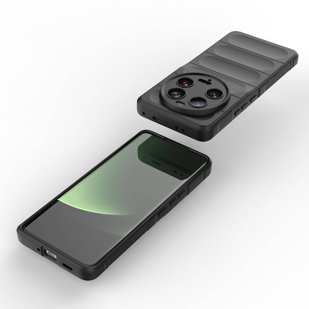 Xiaomi Mi 13 Ultra Kılıf Esnek TPU Oyuklu Arka Yüzey Tasarımlı Zore Etnik Silikon Kapak Kırmızı