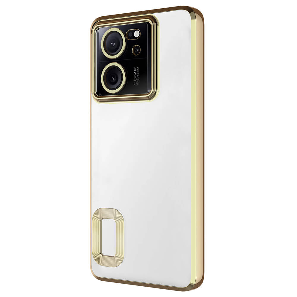 Xiaomi Mi 13T Kılıf Kamera Korumalı Logo Gösteren Zore Omega Kapak Sierra Mavi