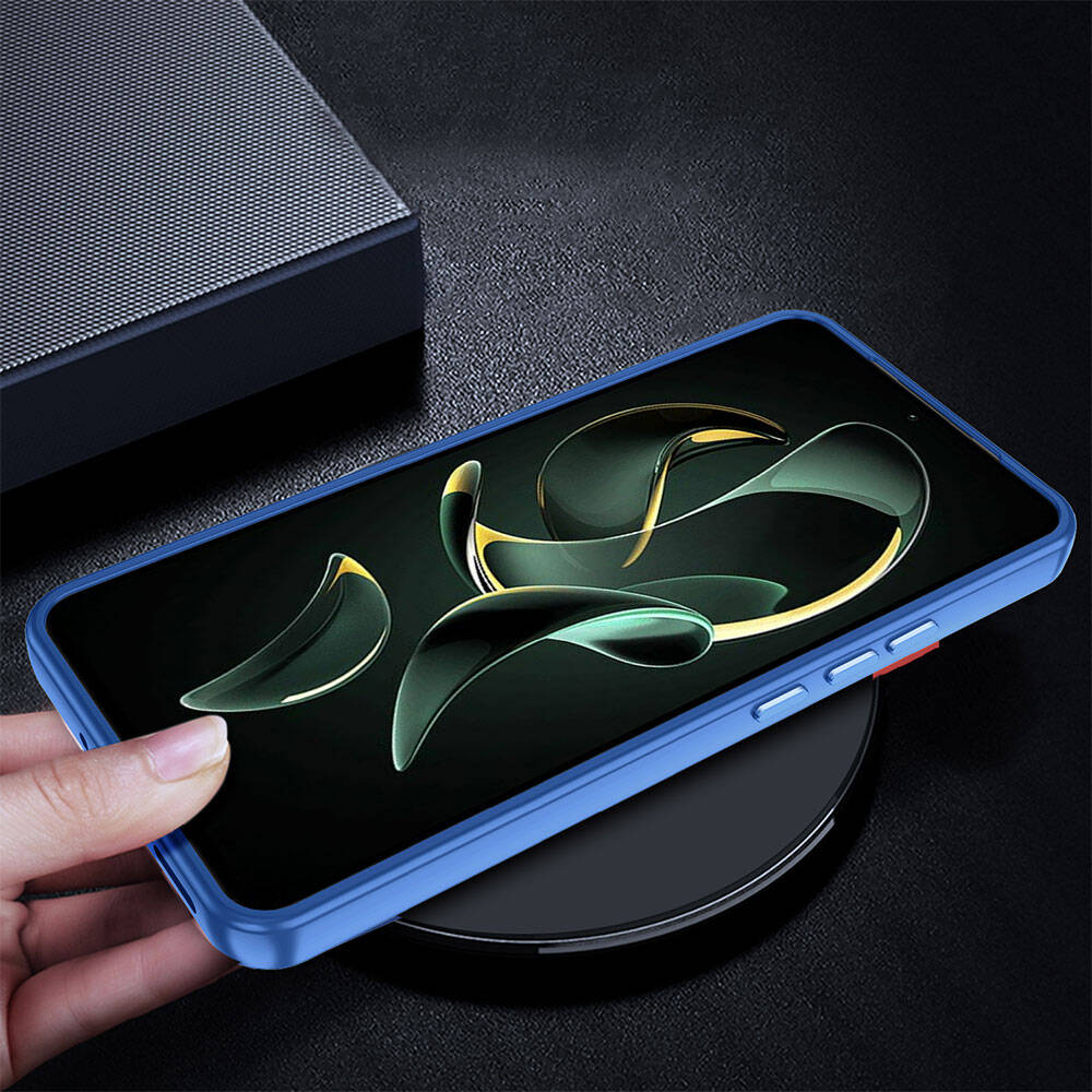 Xiaomi Mi 13T Kılıf Zore Flora Kapak Mavi