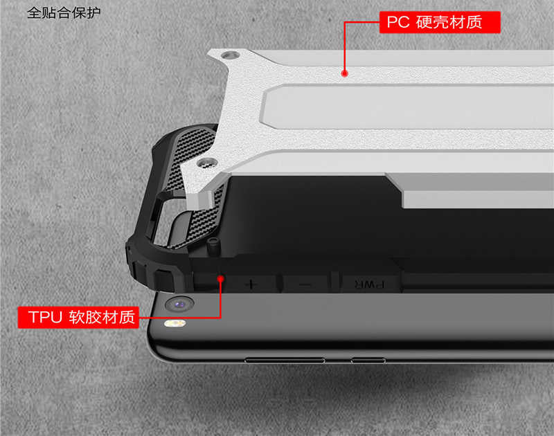 Xiaomi Mi 6 Kılıf Zore Crash Silikon Kapak Kırmızı