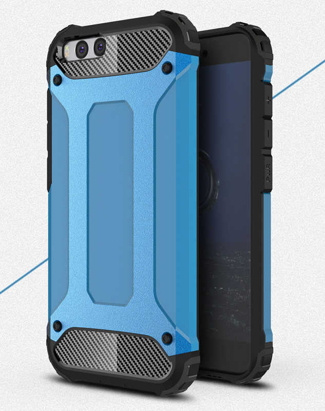 Xiaomi Mi 6 Kılıf Zore Crash Silikon Kapak Mavi