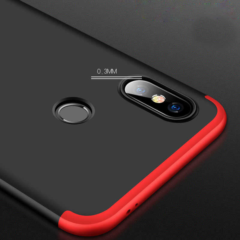 Xiaomi Mi 6X Kılıf Zore Ays Kapak Siyah-Kırmızı