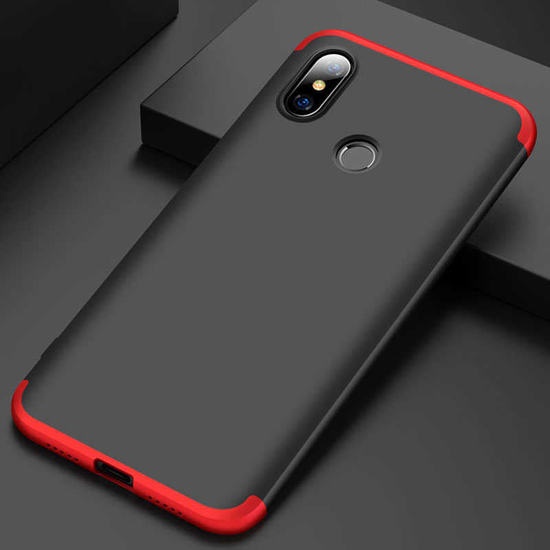 Xiaomi Mi 6X Kılıf Zore Ays Kapak Siyah-Kırmızı