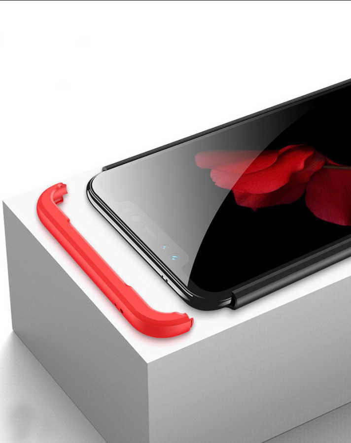 Xiaomi Mi 6X Kılıf Zore Ays Kapak Siyah-Kırmızı