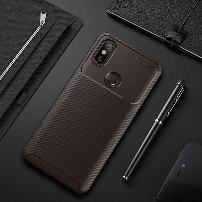 Xiaomi Mi 6X Kılıf Zore Negro Silikon Kapak Kahverengi