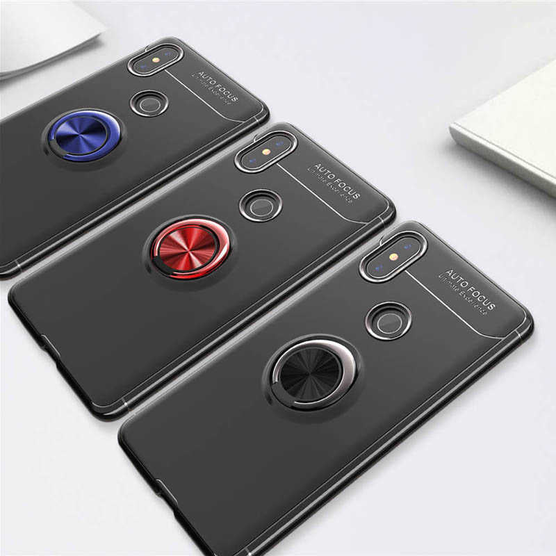 Xiaomi Mi 6X Kılıf Zore Ravel Silikon Kapak Siyah-Kırmızı