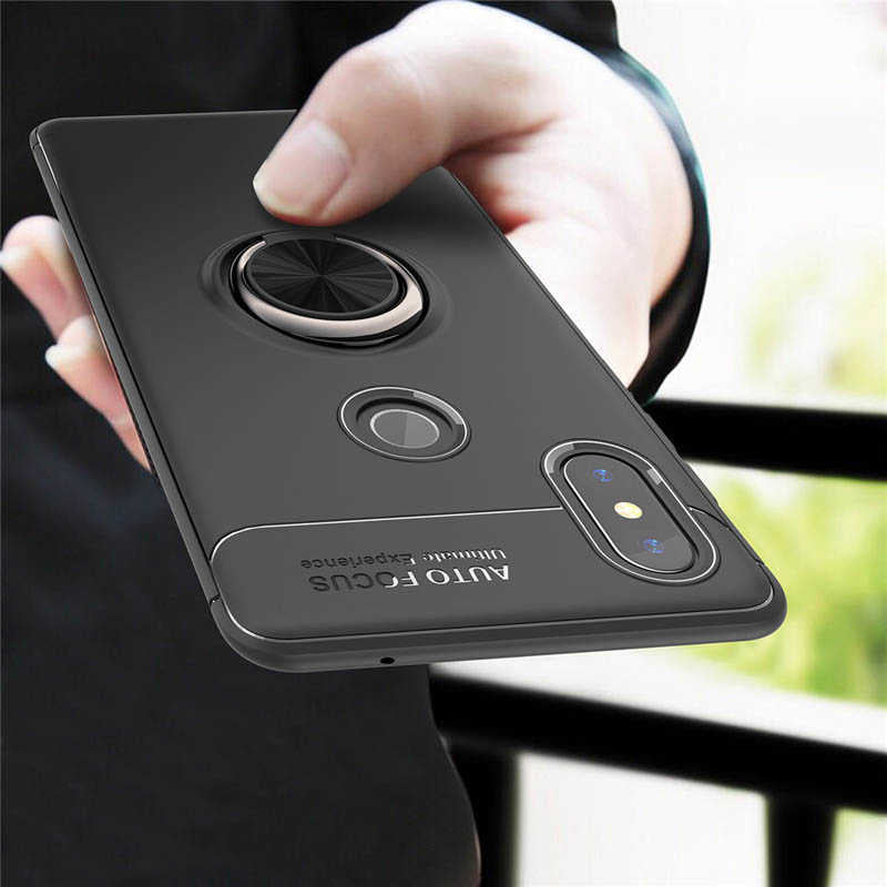 Xiaomi Mi 6X Kılıf Zore Ravel Silikon Kapak Siyah-Mavi