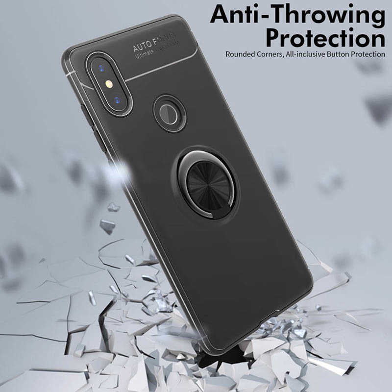 Xiaomi Mi 6X Kılıf Zore Ravel Silikon Kapak Siyah-Mavi