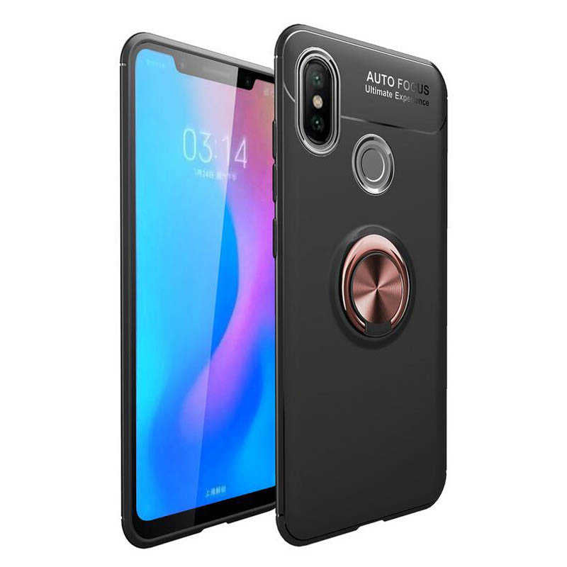 Xiaomi Mi 6X Kılıf Zore Ravel Silikon Kapak Siyah-Rose Gold
