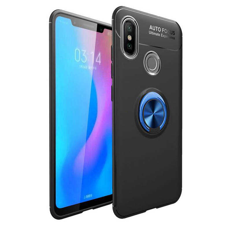 Xiaomi Mi 6X Kılıf Zore Ravel Silikon Kapak Siyah-Mavi