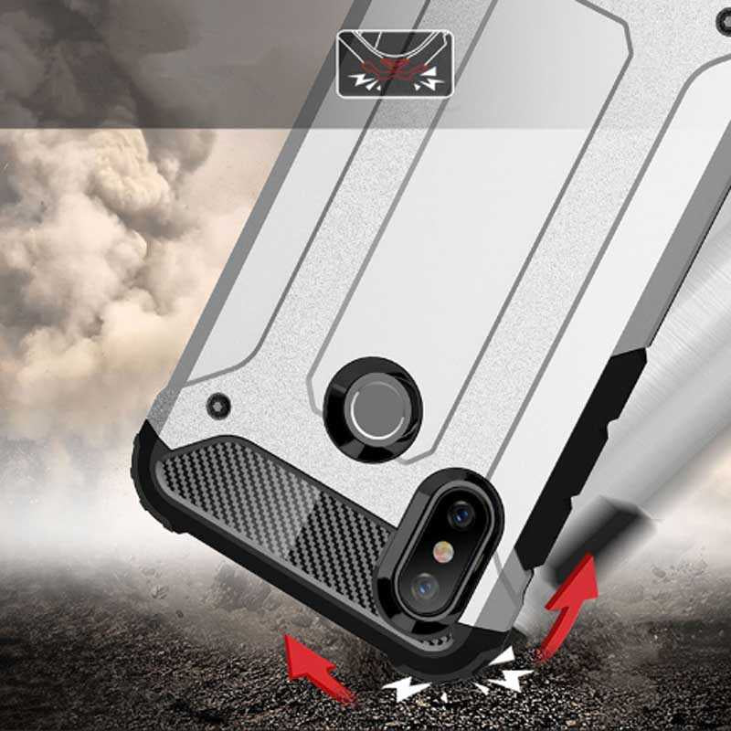 Xiaomi Mi 8 Kılıf Zore Crash Silikon Kapak Gri