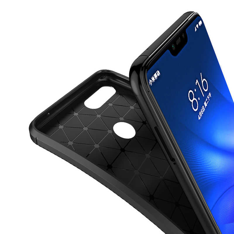 Xiaomi Mi 8 Lite Kılıf Zore Negro Silikon Kapak Kahverengi