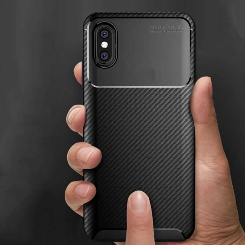 Xiaomi Mi 8 Pro Kılıf Zore Negro Silikon Kapak Lacivert