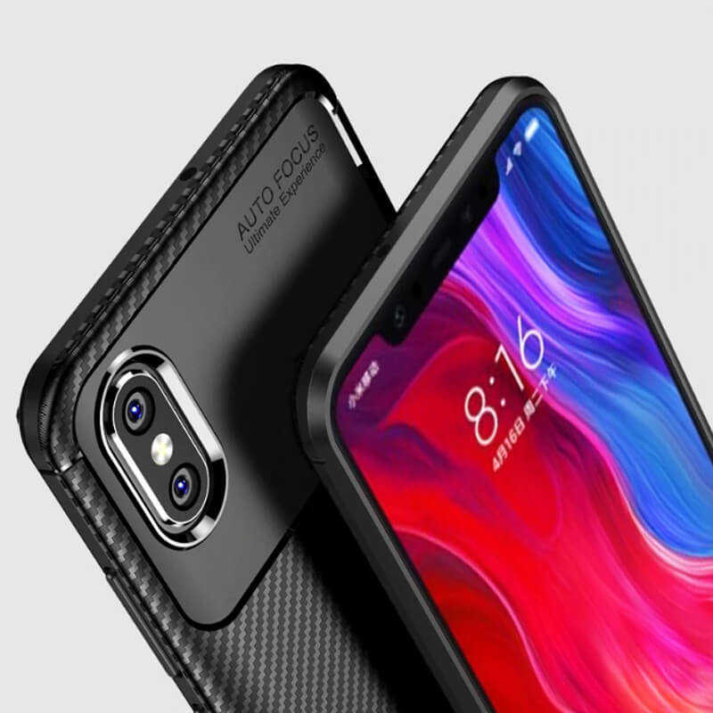 Xiaomi Mi 8 Pro Kılıf Zore Negro Silikon Kapak Lacivert